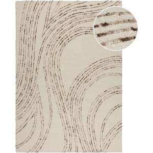 Flair Rugs Кафяв/кремав вълнен килим 200x290 cm Abstract Swirl - Flair Rugs (503119375811)