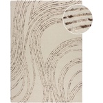 Flair Rugs Кафяв/кремав вълнен килим 200x290 cm Abstract Swirl - Flair Rugs (503119375811)