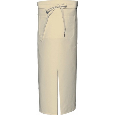 Link Kitchen Wear Bistro a barová zástěra do pasu s kapsou a rozparkem pro dynamickou prác Přírodní X962T