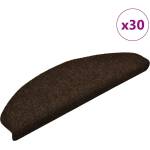 vidaXL Изтривалки за стълби, самозалепващи се, 30 бр. , 65x21x4 см, кафяви, полукръгли, големи (3365662)