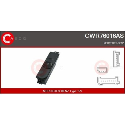 Spínač, zvedací zařízení oken CASCO CWR76016AS