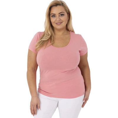Tričko Plus Size RV TS A556.03 RELEVANCE výpredaj Ružová tmavo