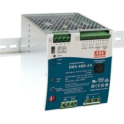 Mean Well DRS-480-24, Průmyslový napájecí zdroj 24V, 480W na DIN