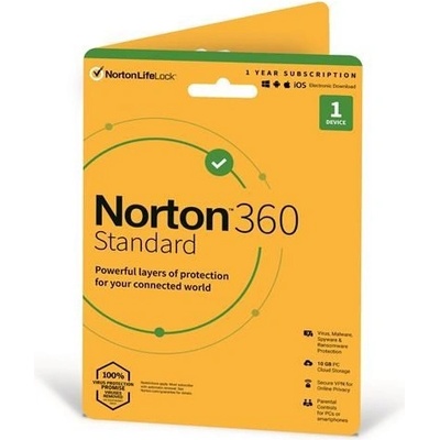 Norton 360 STANDARD 10GB +VPN 1 uživatel pro 1 zařízení na 1rok (21409391)