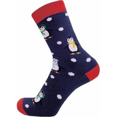 CRAZY SOCKS PINGUIN veselé vánoční ŠEDÁ