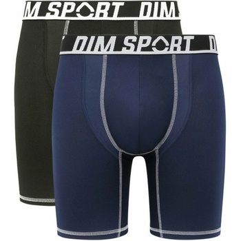 DIM Комплект от два мъжки спортни боксера в черно и тъмно синьо DIM SPORT LONG BOXER 2x DIM | Cheren | МЪЖЕ | M