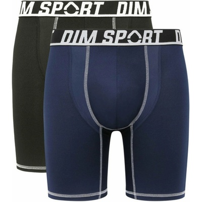 DIM Комплект от два мъжки спортни боксера в черно и тъмно синьо DIM SPORT LONG BOXER 2x DIM | Cheren | МЪЖЕ | M