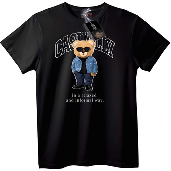 NOONEBRAND Тениска Случаен мечок - 2XL, Black
