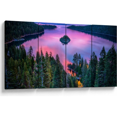 Obraz - Jezero Tahoe, Sierra Nevada, Kalifornie, USA, Čtyřdílný 160x80 cm – Hledejceny.cz