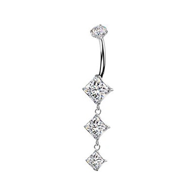 Šperky4U Visací piercing do pupíku TITAN TIT1735