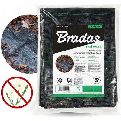 Bradas Netkaná textilie proti plevelům černá 1,6 x 50 m, 50 g/m²
