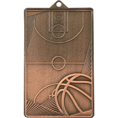 MMC7145/B Medaila basketbal 70x45 mm hr.2mm bronz 7x4,5x0,2 cm,Výška cm