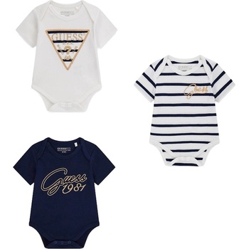 Guess Комплект бодита с къс ръкав Guess - Щампи с райета, многоцветни, 0-3 м (20261-H6RW05-KA6W1-FB58-0-3M)