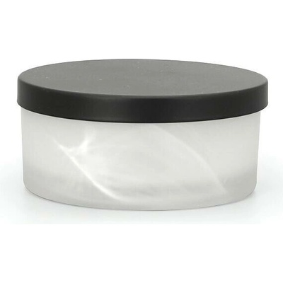 Spirella dóza na odličovací tampony MADISON bílo-černá křemenné sklo kov 410 ml