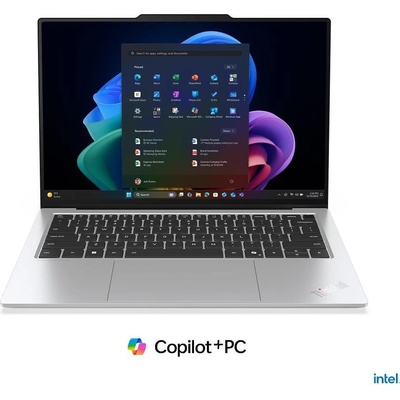 Лаптоп Lenovo ThinkPad X9-14 Gen 1 Aura Edition Glacier White (21QA0084BM)(сив), осемядрен Intel Core Ultra 7 258V 2.2/4.8 GHz, 14" (35.56cm) 2.8K OLED Anti-Glare Touch Display, (HDMI), 32GB LPDDR5X, (21QA0084BM)