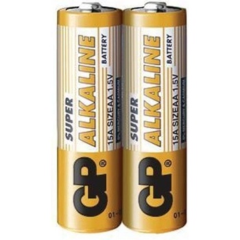 Image 1 of GP Batteries Алкална батерия GP SUPER LR6 AA, 2 бр. в опаковка - shrink, 1.5V, GP-BA-15A21-S2 (GP-BA-15A21-S2)