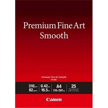Canon Premium Fine Art Smooth 1711C011, 310 г/м2, A4, 25 бр. , мат, мастиленоструен, бял, фотографска хартия (1711C011)