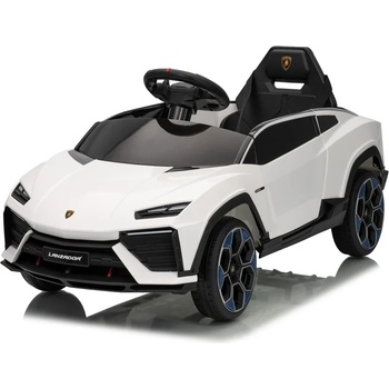 ROLLZONE Lamborghini Lanzador 12V - Детска акумулаторна кола, Бяла, EVA гуми (QLS8606-white)