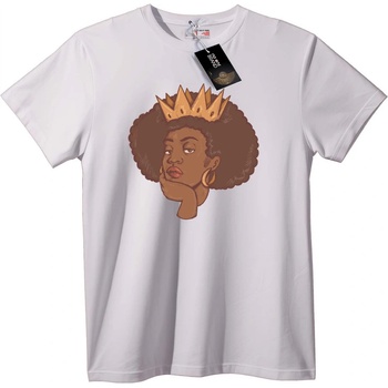NOONEBRAND Тениска Корона на Африканска кралица - 4XL, Black