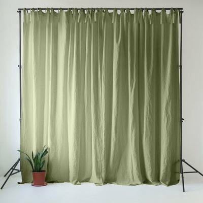Svetlozelený ľanový záves 140x250 cm Sage – Linen Tales