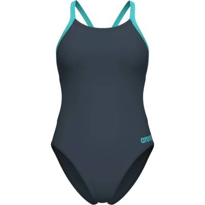 arena Дамски бански костюм Arena Women's Team Swimsuit Challenge Solid Swimsuit - Asphalt / Water - размер 38 (EU) (150-4078-1115)