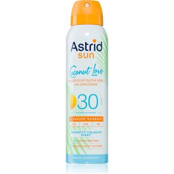 Astrid Sun Coconut Love невидим спрей за тен SPF 30 с висока UV защита 150ml