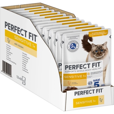 Perfect Fit Sensitive 1+ kuřecí 12 x 85 g