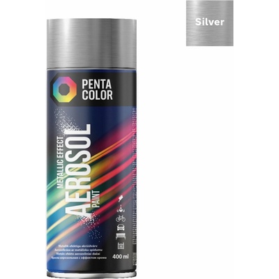 Pentacolor Aerosolová farba Metalická 400 ml strieborná