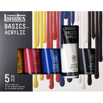 Liquitex Basic Комплект акрилни бои 5 x 118 ml (72.1991)