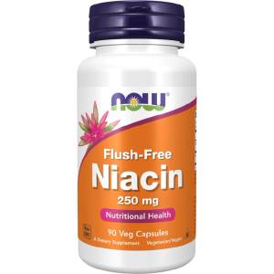 NOW NOW Flush-Free Niacin 250 mg, 90 Capsules