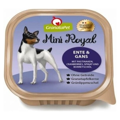 GranataPet Mini Royal Adult Dog kachní a husí a pastinák brusinky špenát a borákový olej 150 g