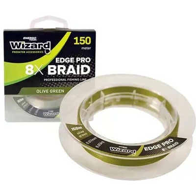Wizard Pletená šňůra Edge Pro 8X Braid Olive Green 0,20 mm 20,23 kg 150 m
