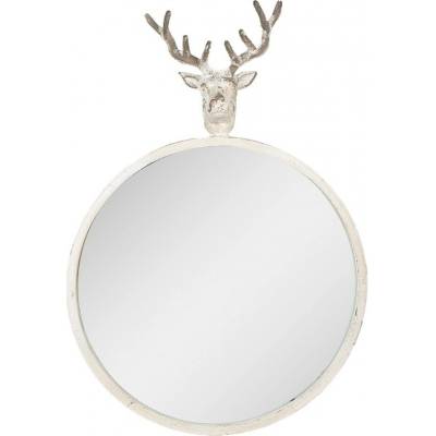 Clayre & Eef antik kovové s hlavou jelena Deer vintage 48 x 10 x 67 cm Béžové