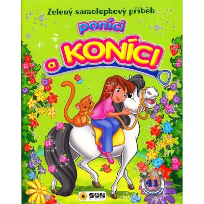 Zelený samolepkový příběh Poníci a koníci