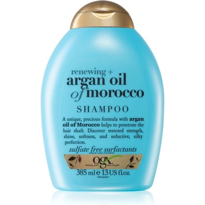 OGX Argan Oil Of Morocco възстановяващ шампоан за блясък и мекота на косата 385ml