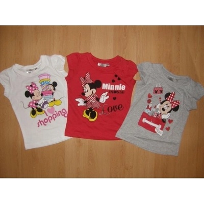 dívčí tričko MINNIE s krátkým rukávem EN1179 šedá