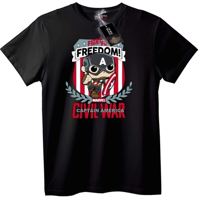 NOONEBRAND Тениска Captain America Civil War - S, White
