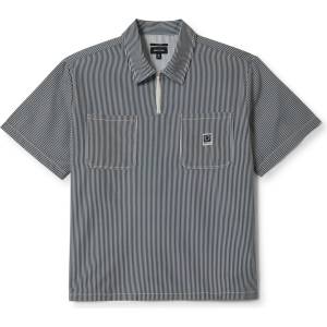 Brixton Мъжка риза с копчета Brixton Journey Lightweight S/S Woven Shirt - Navy / White Stripe - размер M (033-3014-0212)