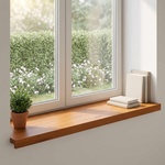 vidaXL Парапети за прозорци 2 бр. Кафяво 90 x 40 x 2 cm Масивен дъб (42050002)