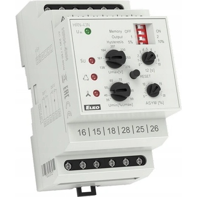 ELKO RELÉ PRO KONTROLU NAPĚTÍ HRN-43N/400