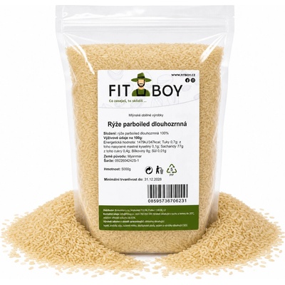 Fitboy Parboiled dlhozrnná ryža 5 kg