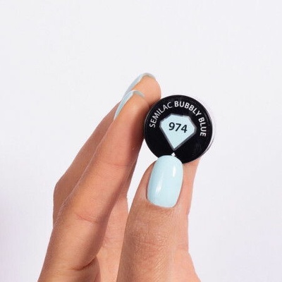 Semilac gél lak 974 Bubbly Blue 7 ml