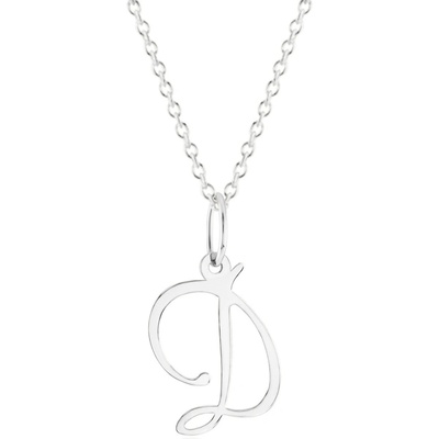 Gemmax Řetízek s písmenem „D“ bílé zlato GUSWN-42811-25841