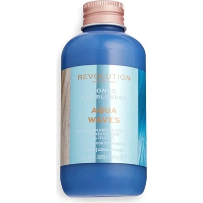 Revolution Haircare Tones For Blondes tónovací balzám pro blond vlasy Aqua Waves 150 ml
