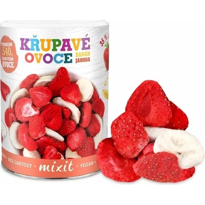 Mixit Mrazom sušené ovocie Banán a jahoda 80 g