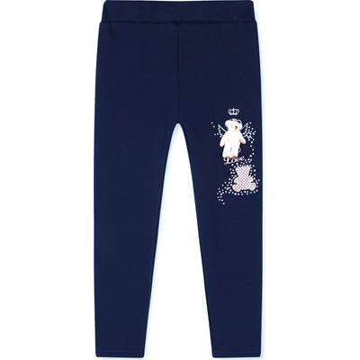 Kugo Dívčí legíny s aplikací zateplené černomodrá