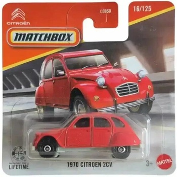 Matchbox 1970 Citroën 2CV – MBX Road Trip, Jaune Canard, 1:64, Carte Courte – Collection Mattel 2025