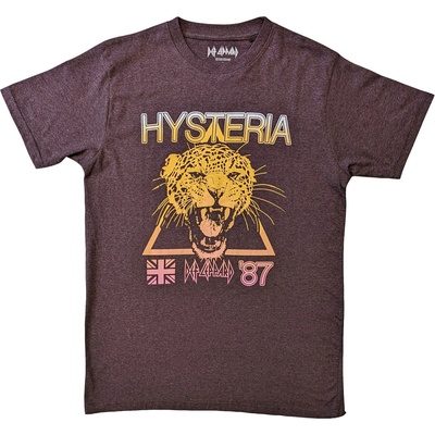 Def Leppard Hysteria World Tour (Back Print) Brown M Риза (DEFLTS21MBR02)