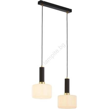 JUPITER 1853 - VA2 - Полилей на въже VANES 2xE27/60W/230V златна/черна (10701853)