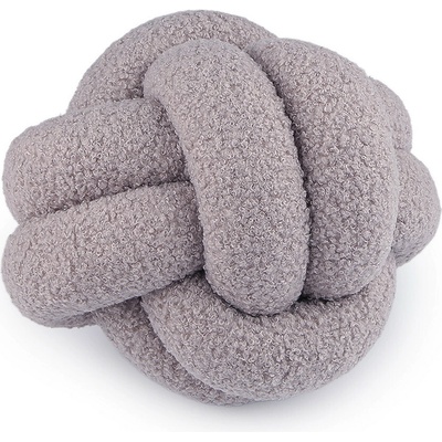 Dekorační polštář uzel boucle Ø20 cm šedá 1 ks